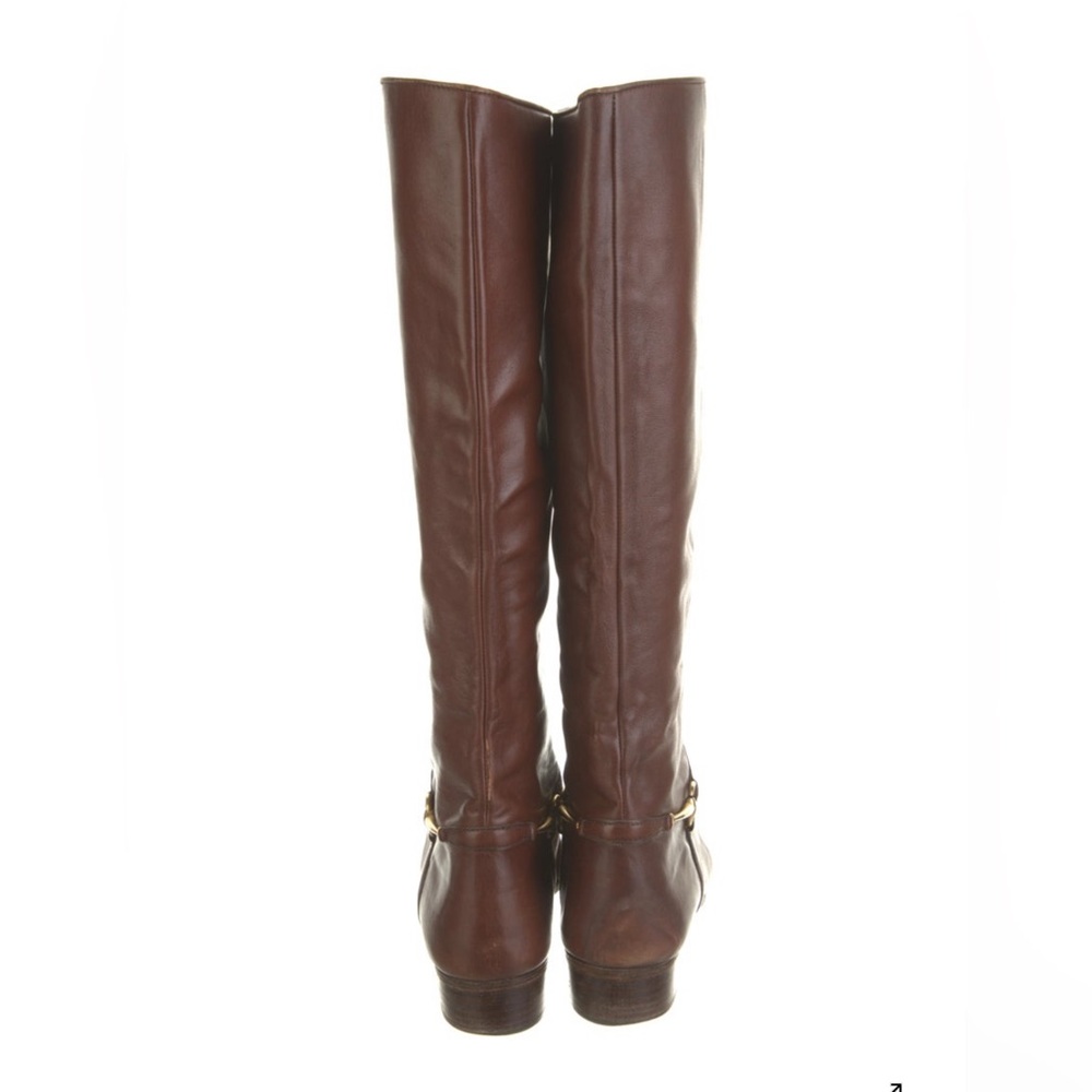 Gucci Brown Leather Riding Boots - Picture 3 of 7